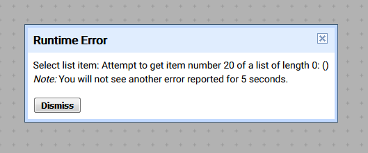 error screenshot