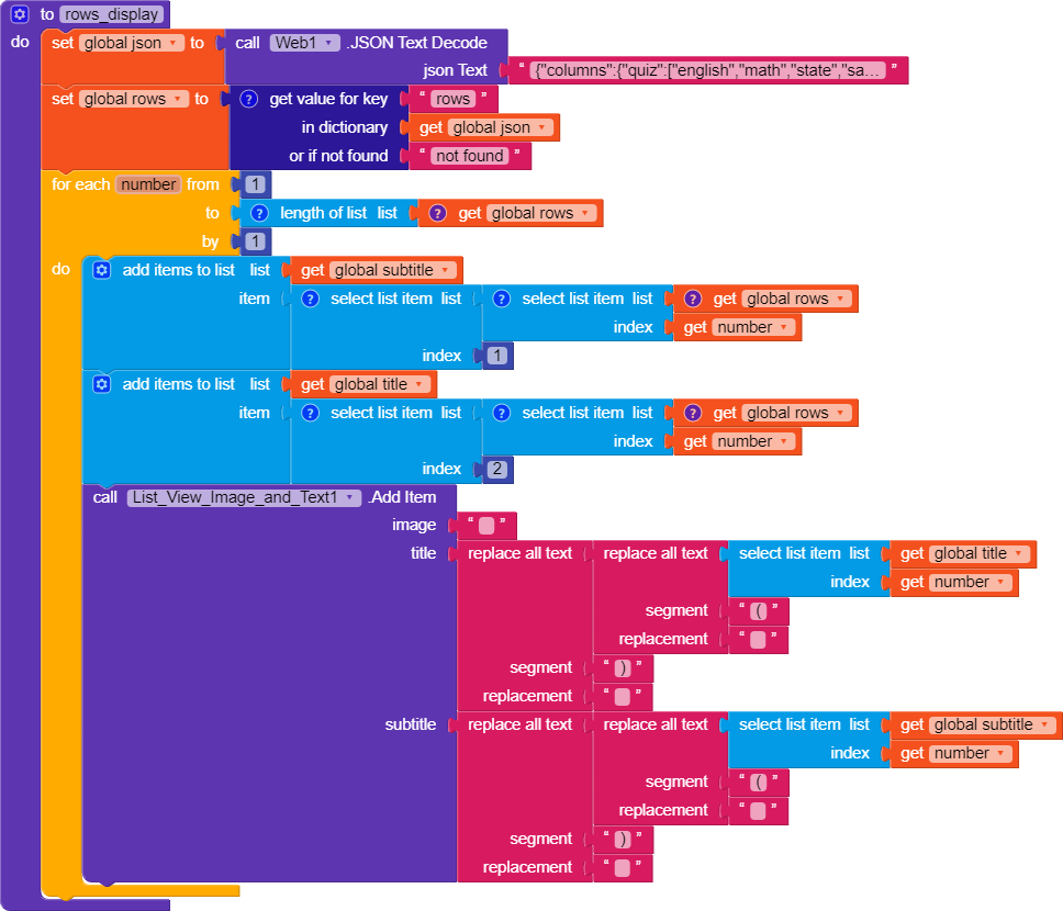 i have problem with displaying json data - Discuss - Kodular Community