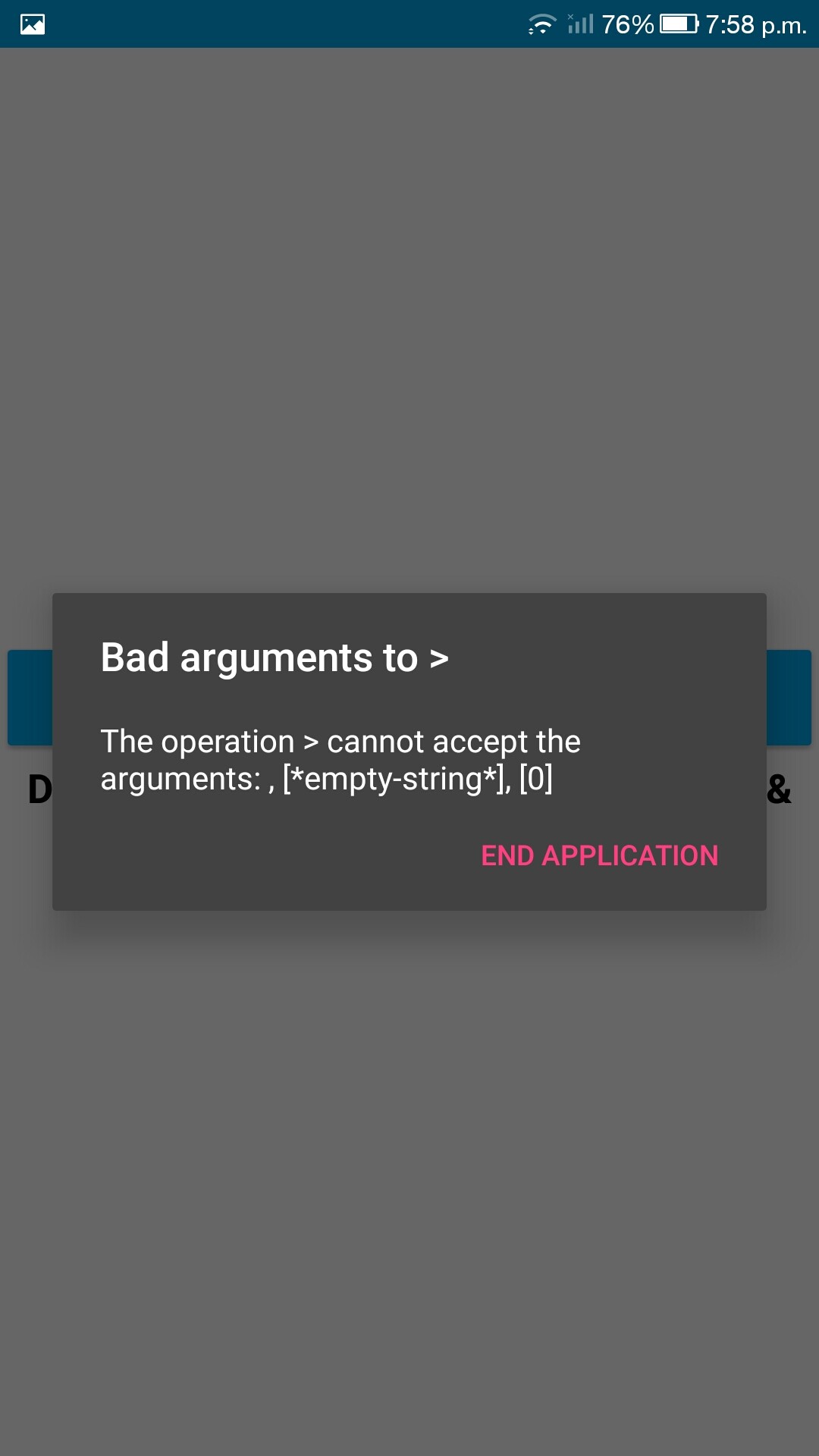 Runtime error ( Bad arguments * to [* empty string *],[0] ) - Discuss ...