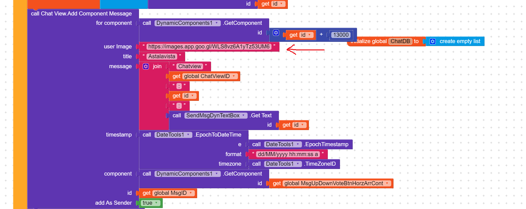 How to add user image to chatview? - Discuss - Kodular Community