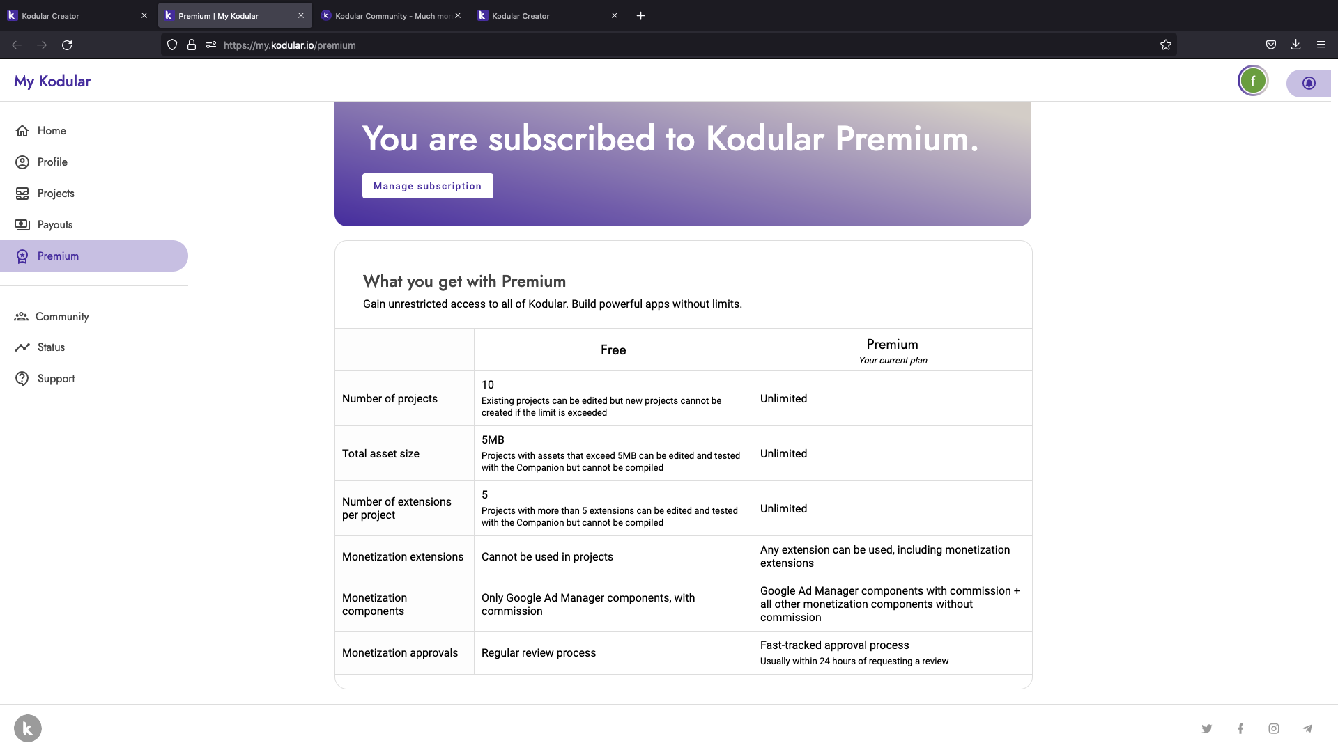 Kodular Insect Had Purchased The Premium But Still Shhowing - Bugs - Kodular Community
