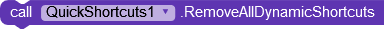 RemoveAllDynamicShortcuts