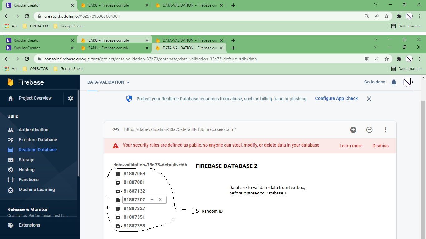 Firebase data validation - Discuss - Kodular Community