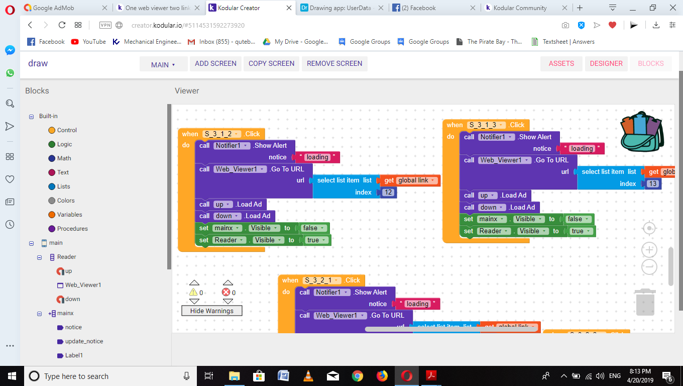 One web viewer two links - Discuss - Kodular Community