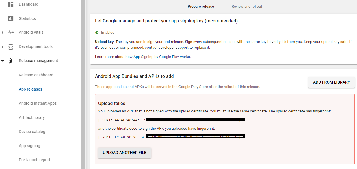 Play Console App Publish Error - Discuss - Kodular Community