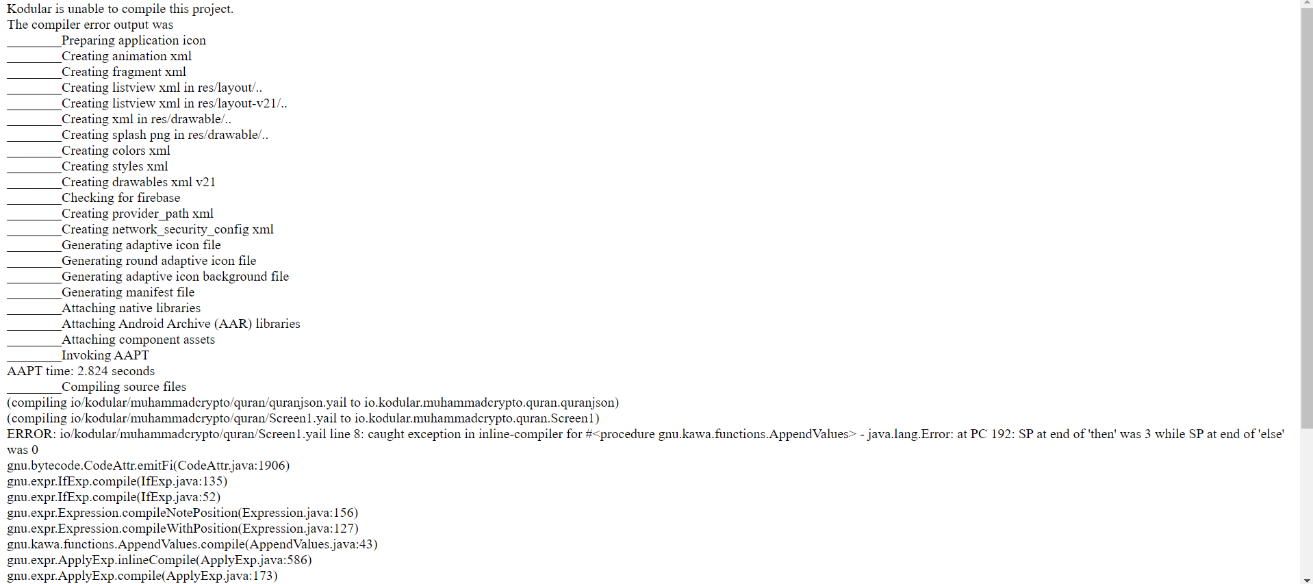 Facing error build error - Discuss - Kodular Community