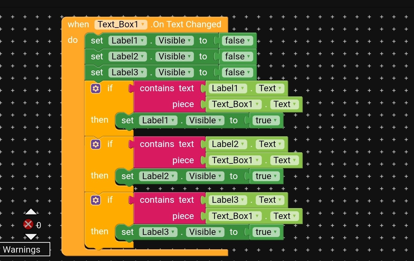 Search function in multiple Labels text - Discuss - Kodular Community