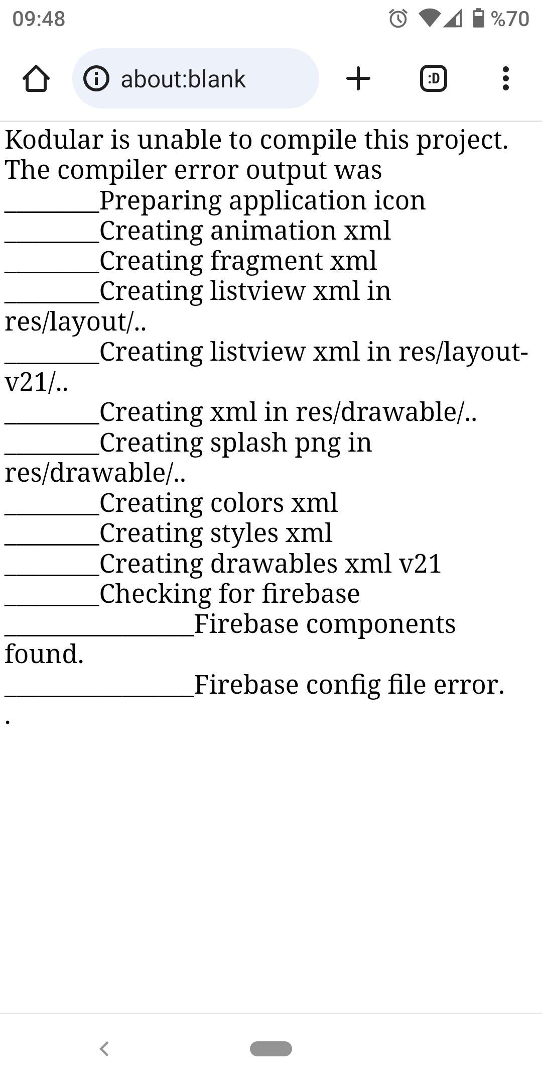 Firebase config file error - I want to fix firebase error, please help ...