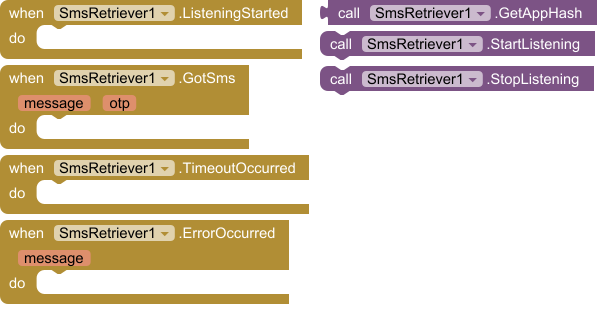 SmsRetriever blocks