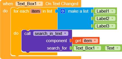 Search function in multiple Labels text - Discuss - Kodular Community