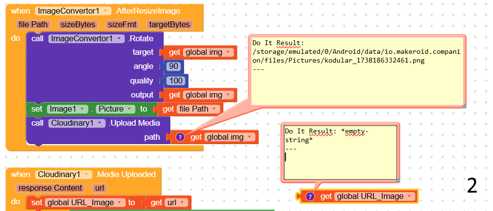 Image Convertor and Cloudinary doesn't work android 15 - Bugs - Kodular ...