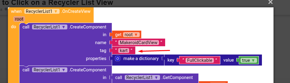 How to Click on a Recycler List View - Discuss - Kodular Community