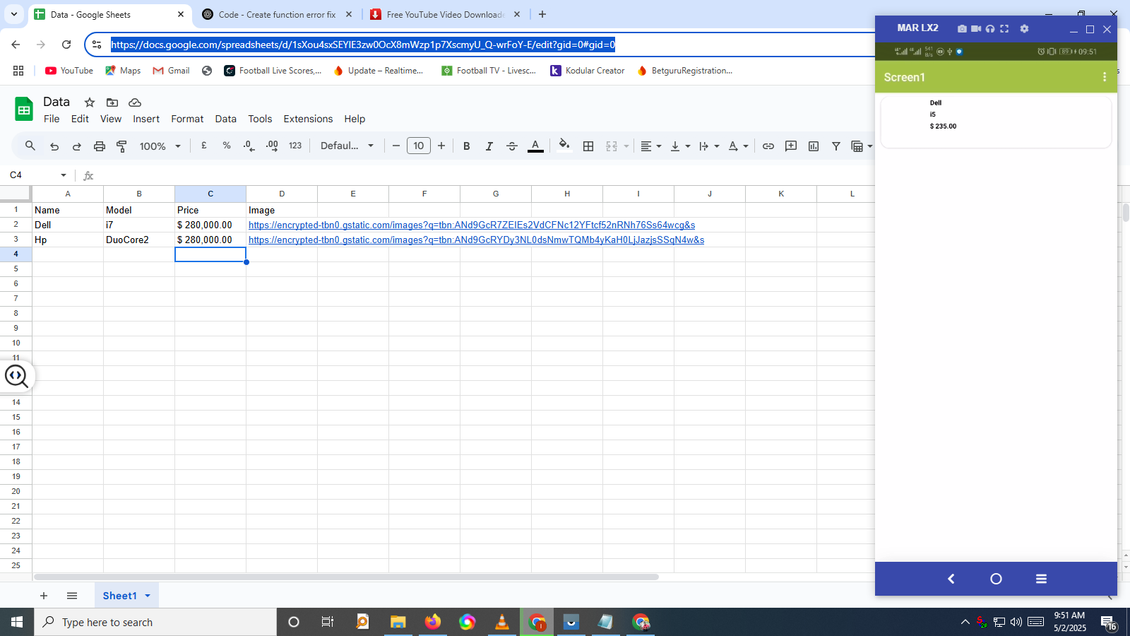Dynamic list from spreadsheet - Discuss - Kodular Community