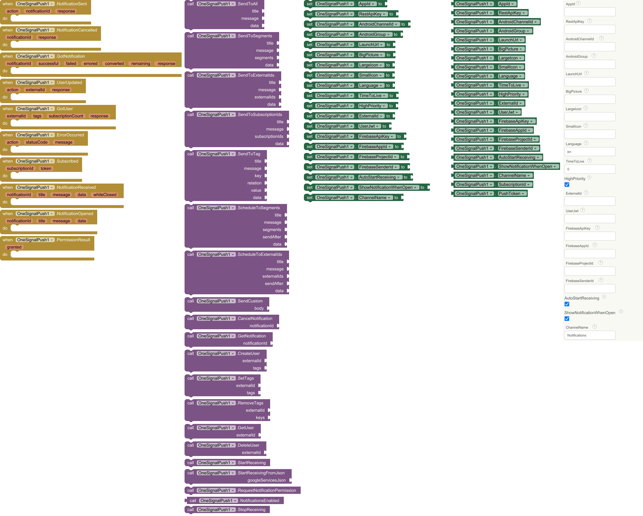 OneSignalPush blocks