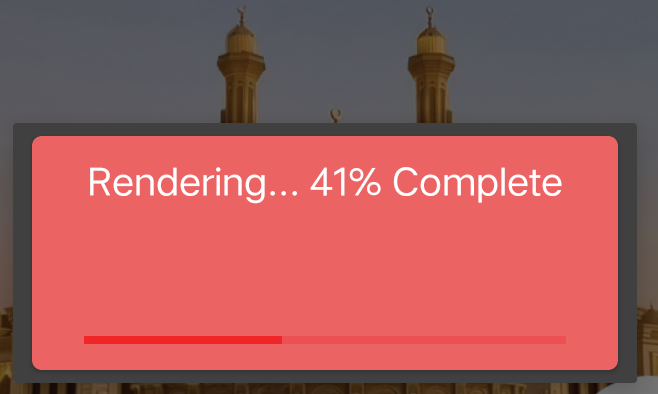 An Example screenshot of rendering dialog.