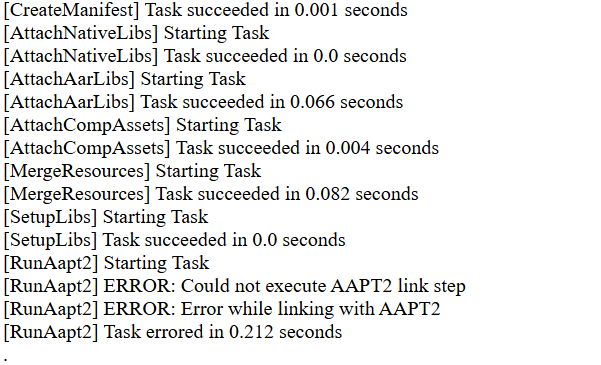 Problems generating APK and AAB, AAPT error - Discuss - Kodular Community